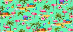 * Flamingo on Green Shoe Tops