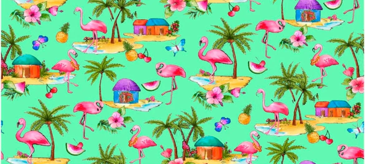 * Flamingo on Green Shoe Tops