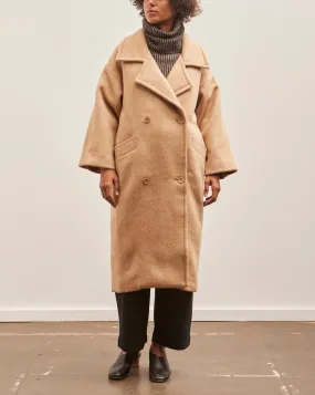 7115 Oversized Wool Coat, Light Camel