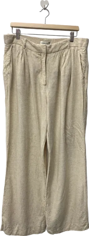 Abercrombie & Fitch Beige Linen Trousers UK 14