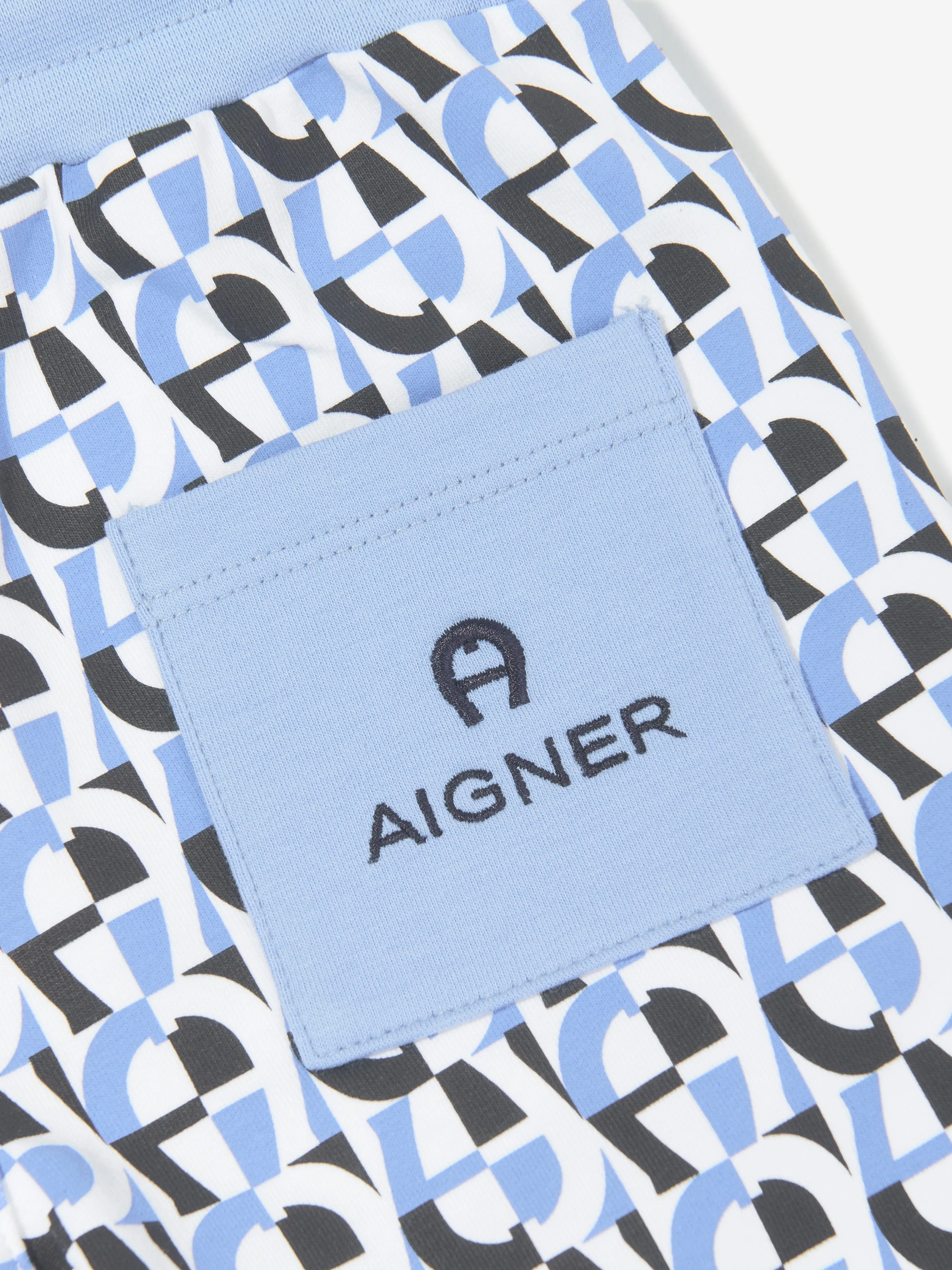 Aigner Baby Logo Bermuda Shorts in Blue