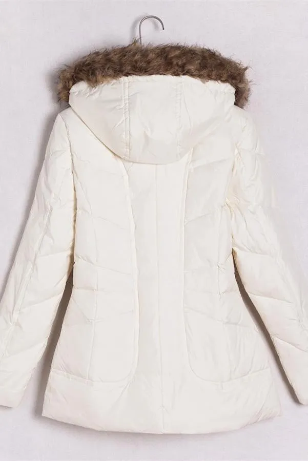 America Style Plus Size Winter White Down Coat Down Jacket D8