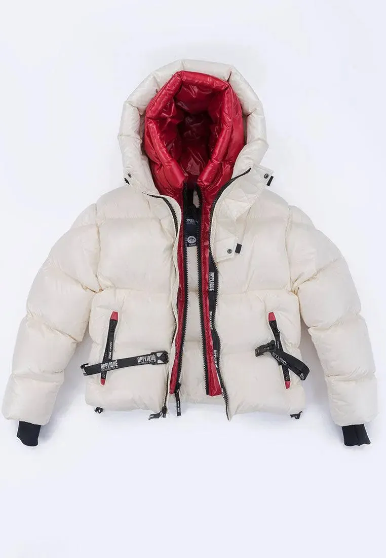 Appliqué by AlphaStyle | Kudu Double Hood Down Jacket