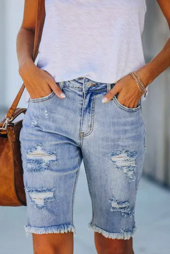 Bermuda denim shorts