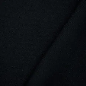 Black Wool-Cotton Solid Twill Jacketing Woven Fabric