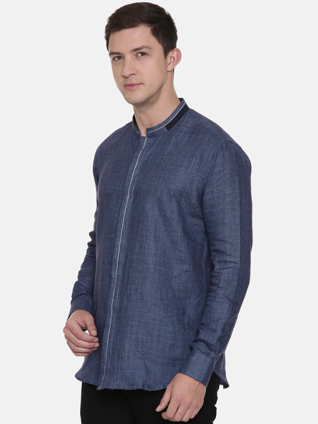 Blue Linen Shirt - MM0800