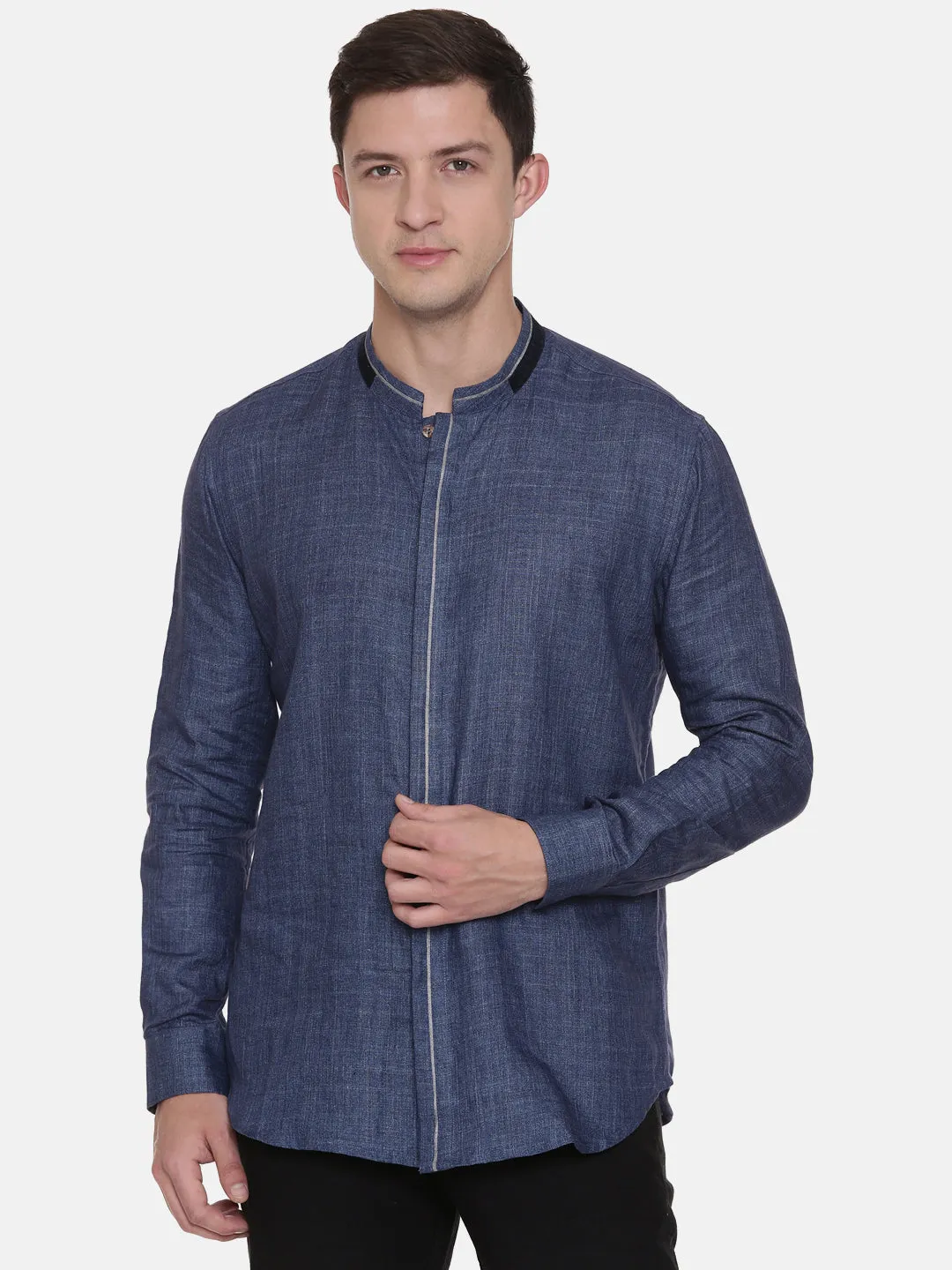 Blue Linen Shirt - MM0800