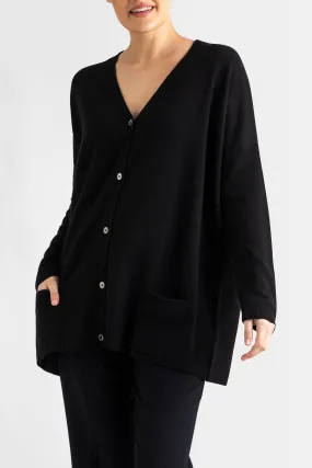 Cashmere 'Cosy Cardi' in Black