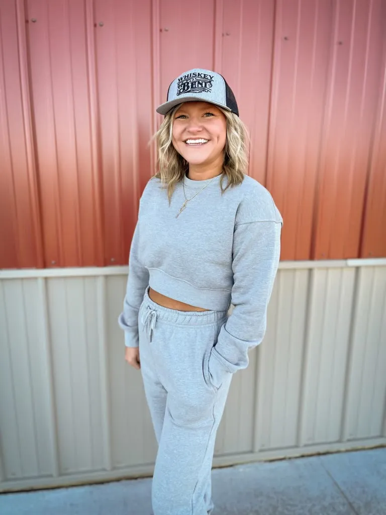 Cathy Cropped Fleece Sweatsuit