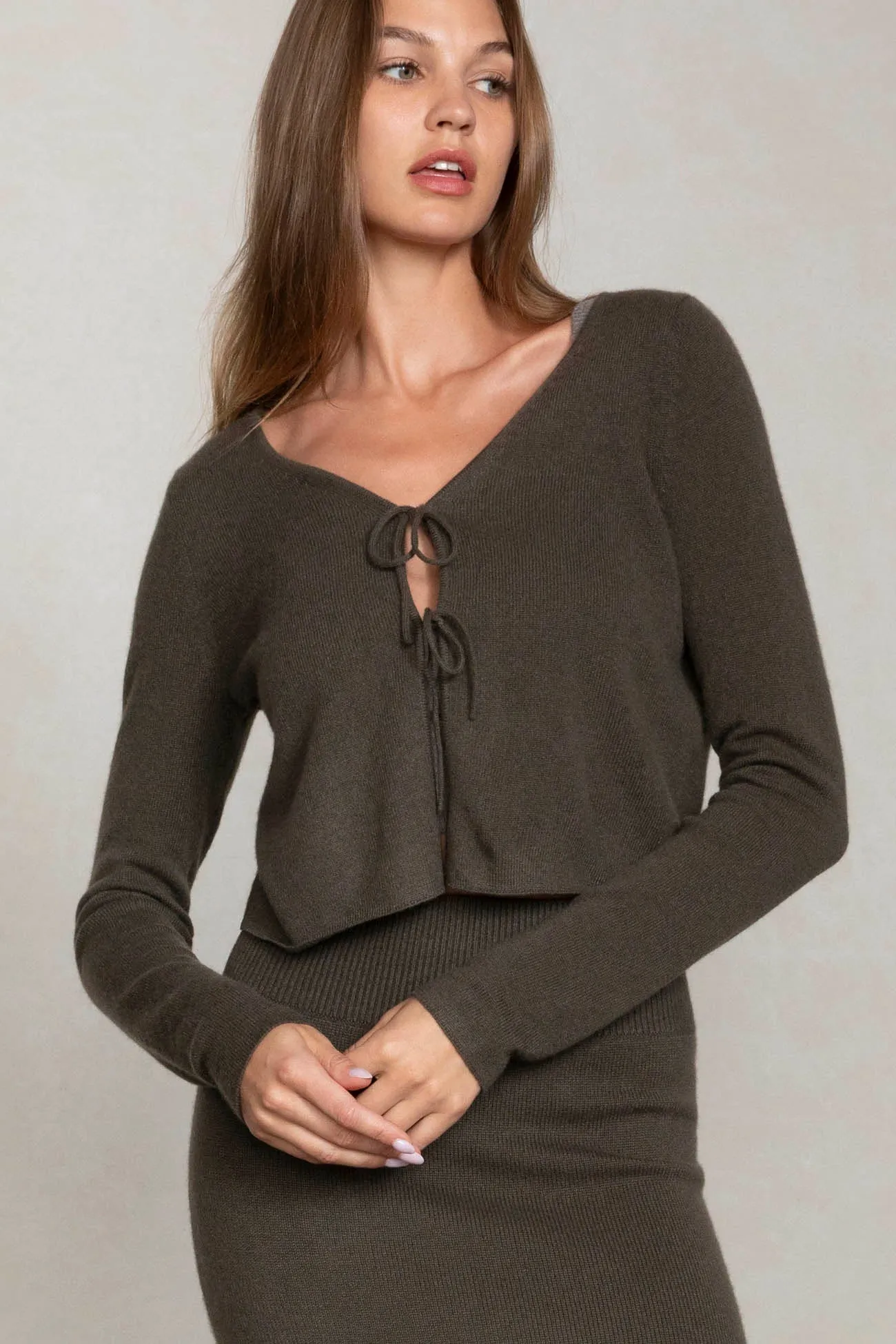 CHEY TIE-FRONT CARDIGAN