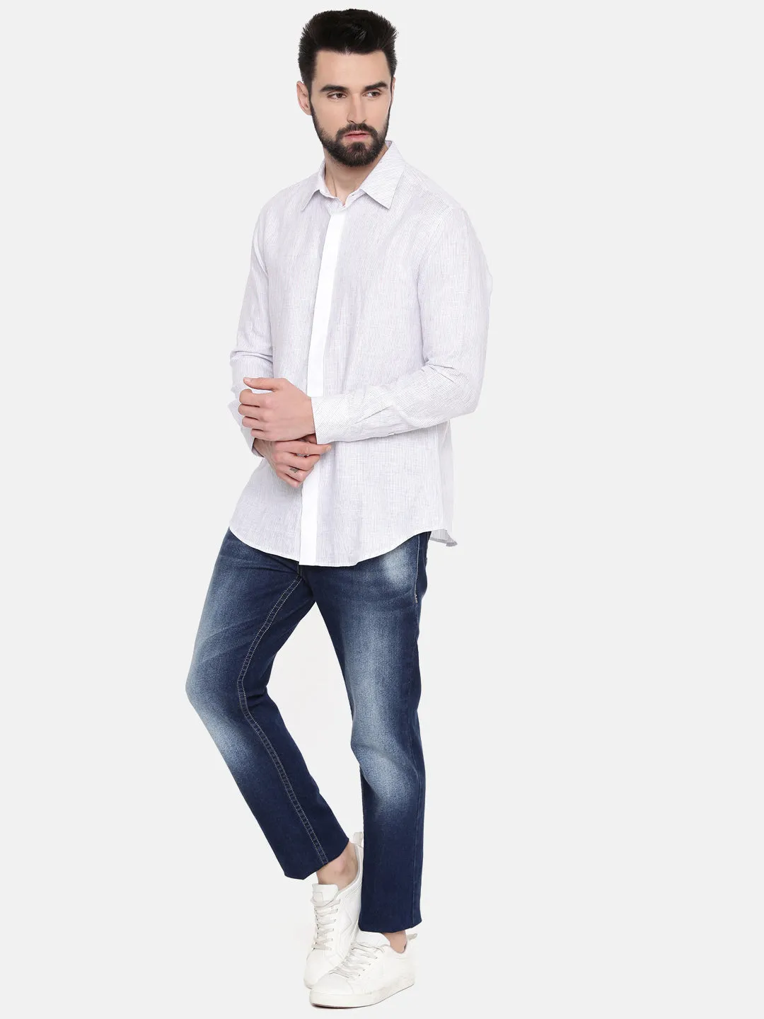 Classic Linen Strip Shirt - MM0813