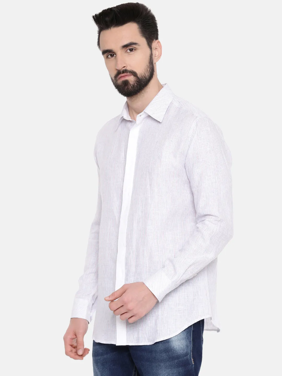 Classic Linen Strip Shirt - MM0813