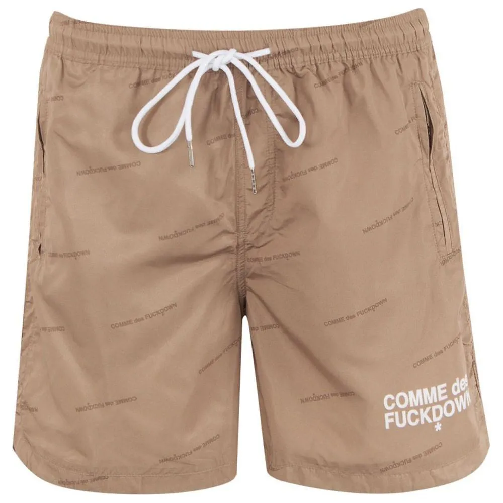 Comme Des Fuckdown Beige Polyester Swimwear