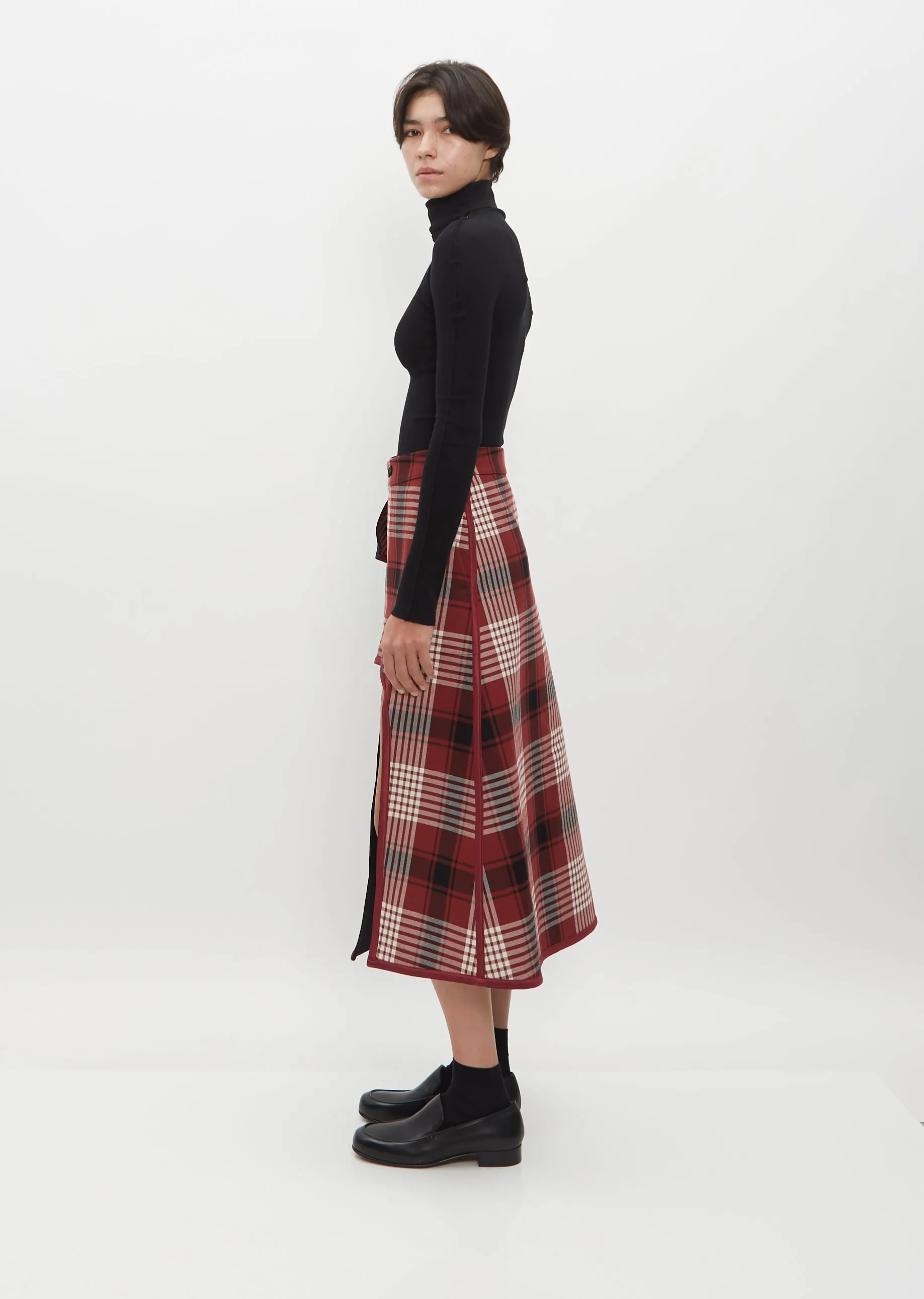 Counterpoint Check Cotton Wool Skirt