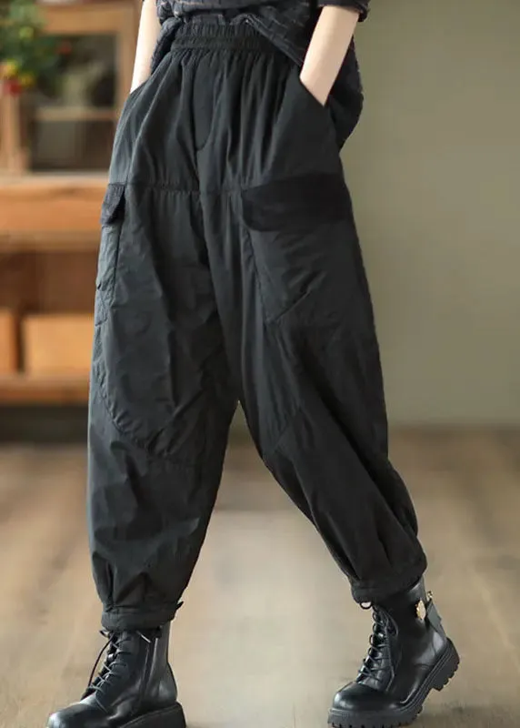 Elastic Waist Thick Fleece Pants