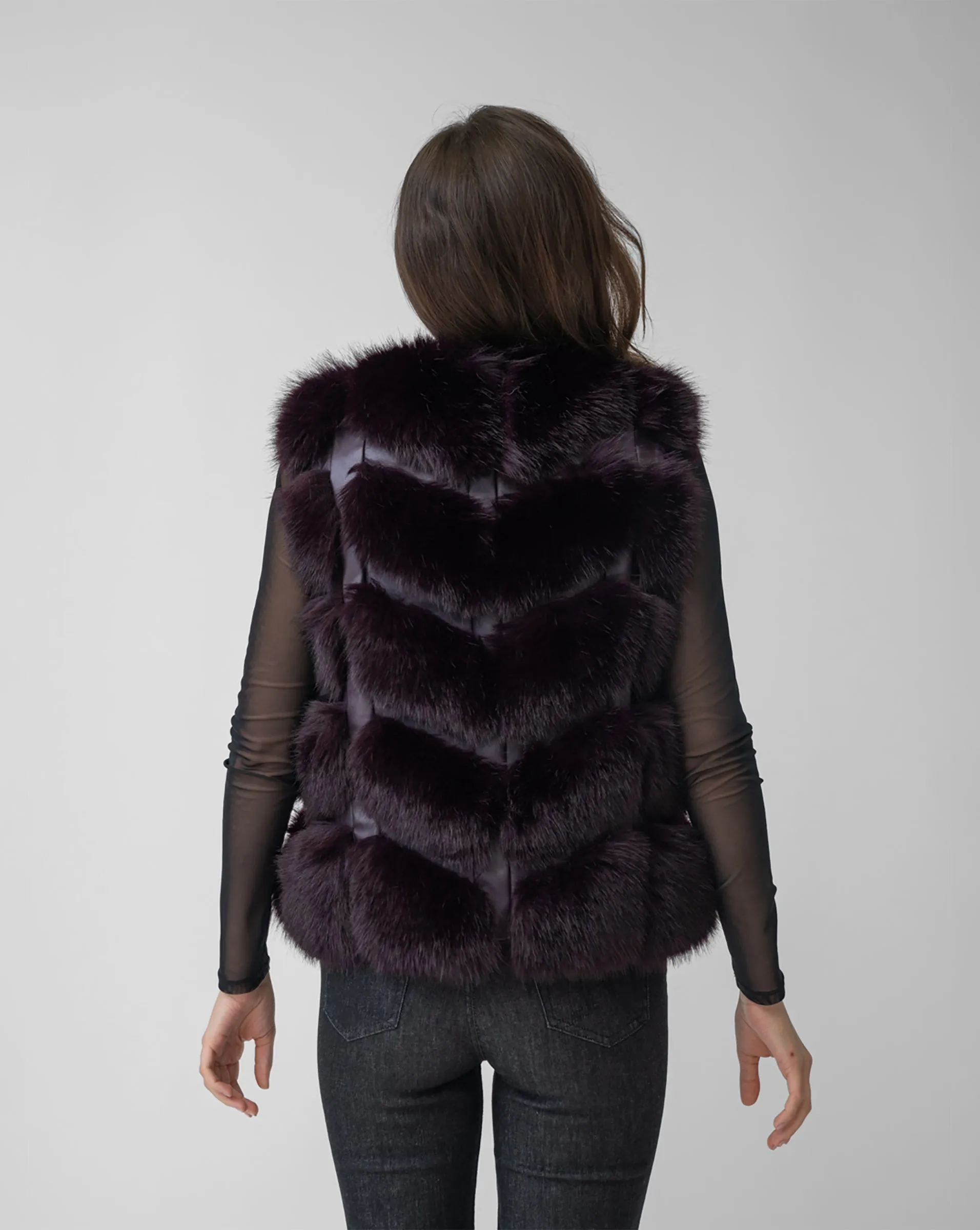 Faux Fur & Faux Leather Vest