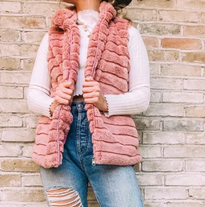 Faux Rabbit Fur Vest