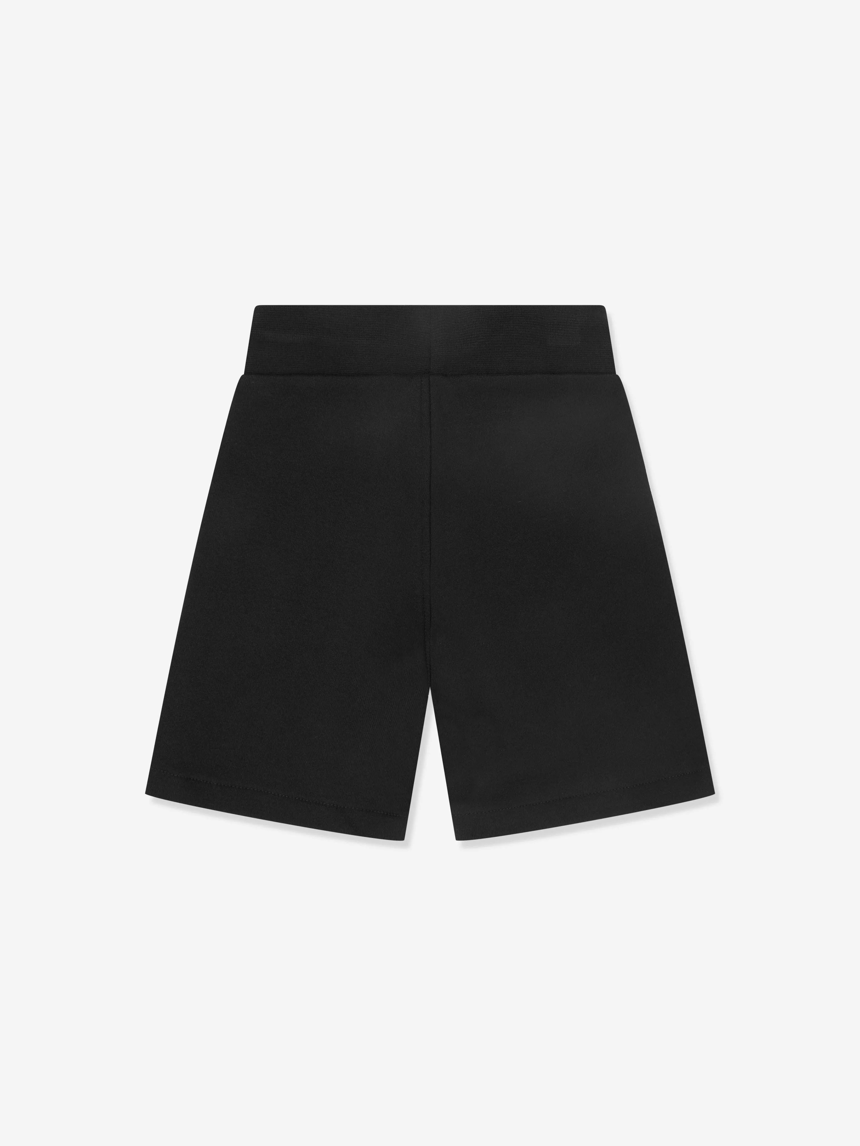 Hugo Boys Organic Cotton Logo Bermuda Shorts in Black