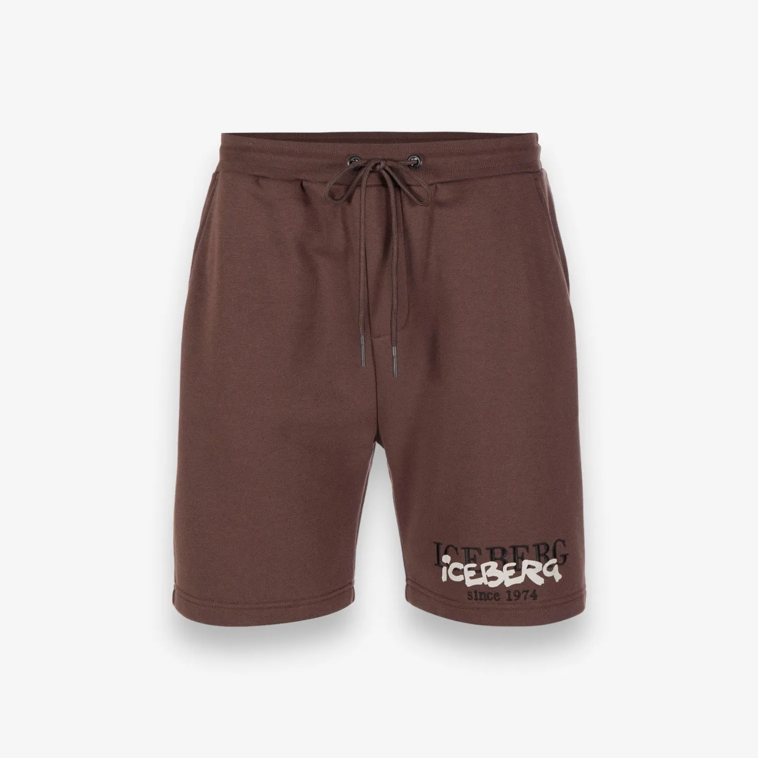 Iceberg Bermuda Jersey Shorts Brown