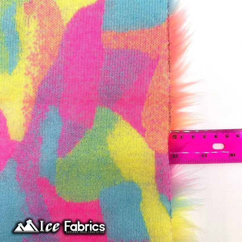 IceFabrics Square Shaggy Long Pile Faux Fur Fabric