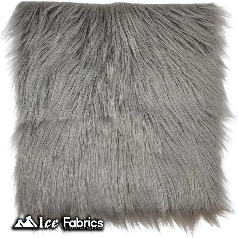 IceFabrics Square Shaggy Long Pile Faux Fur Fabric