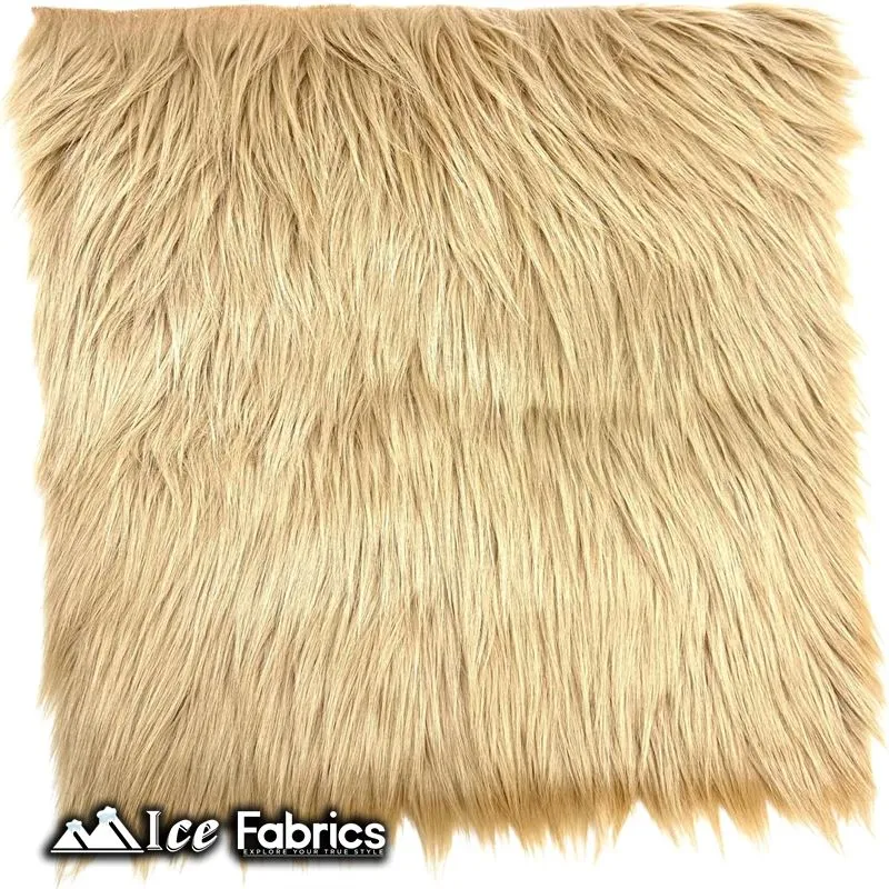 IceFabrics Square Shaggy Long Pile Faux Fur Fabric