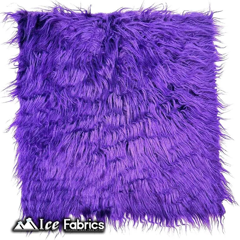 IceFabrics Square Shaggy Long Pile Faux Fur Fabric