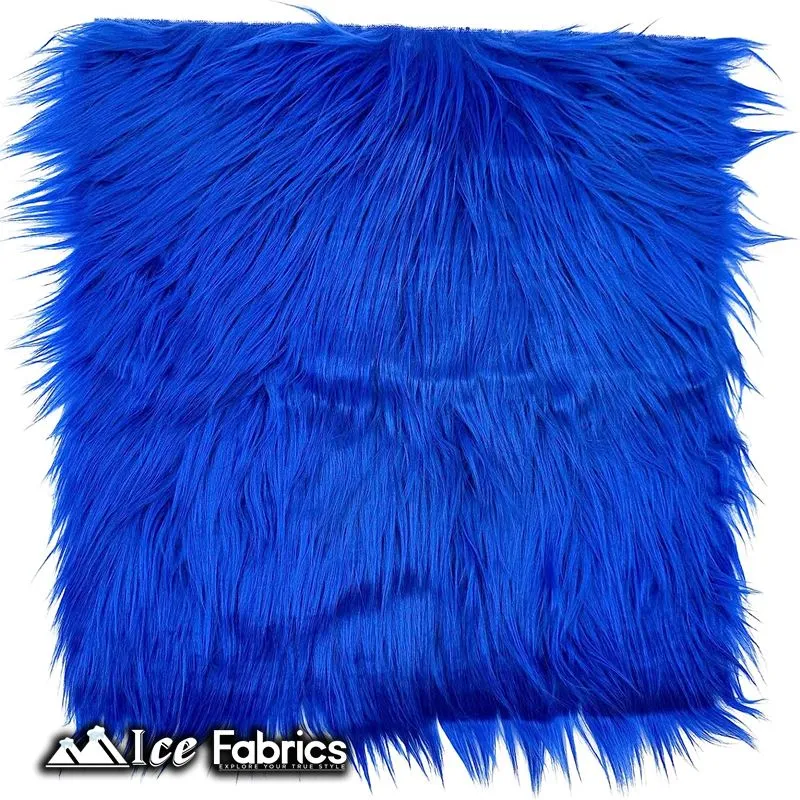 IceFabrics Square Shaggy Long Pile Faux Fur Fabric