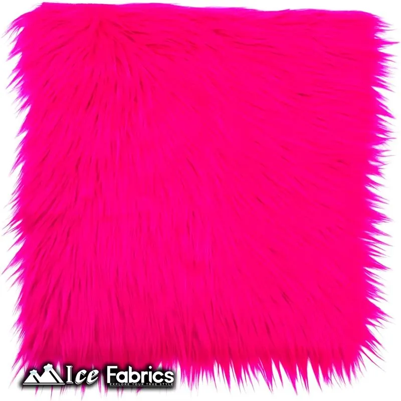 IceFabrics Square Shaggy Long Pile Faux Fur Fabric