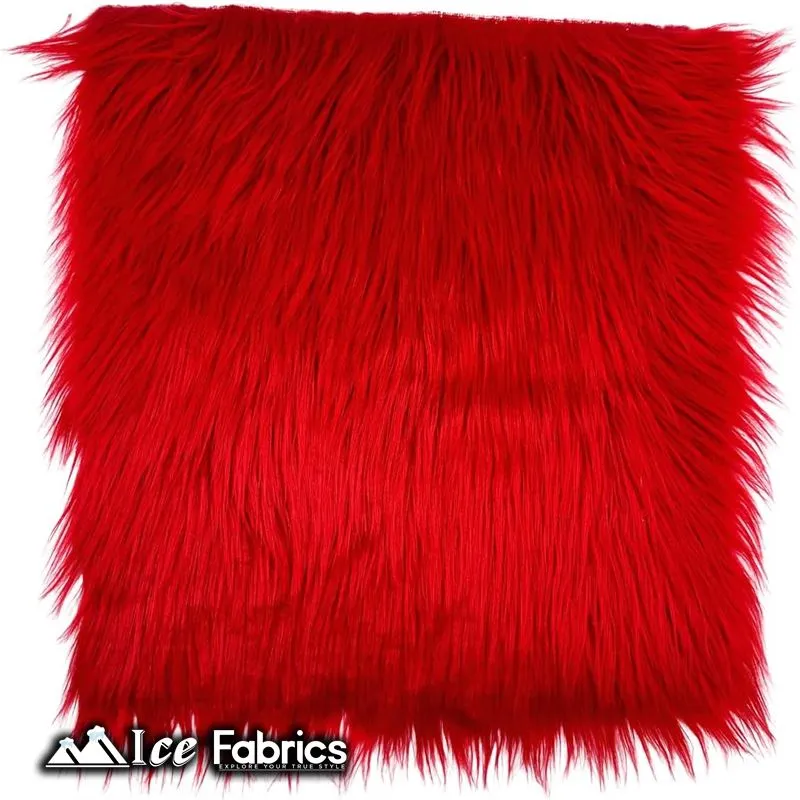 IceFabrics Square Shaggy Long Pile Faux Fur Fabric