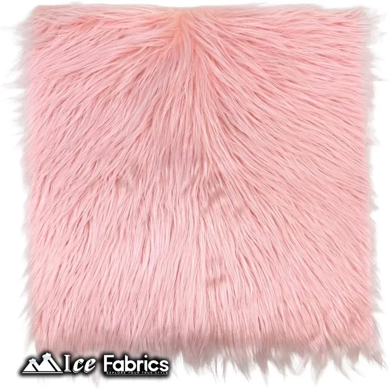 IceFabrics Square Shaggy Long Pile Faux Fur Fabric