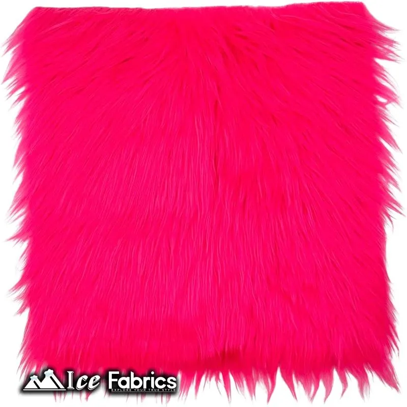 IceFabrics Square Shaggy Long Pile Faux Fur Fabric