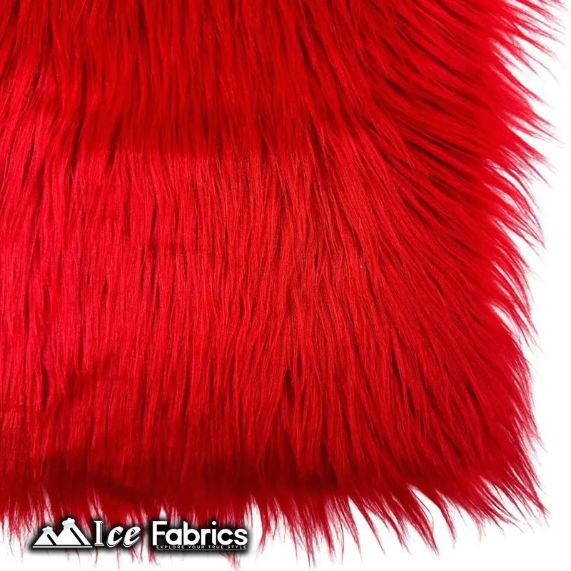 IceFabrics Square Shaggy Long Pile Faux Fur Fabric