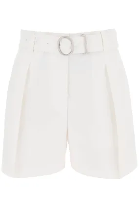 Jil Sander Cotton Bermuda Shorts With Removable Belt