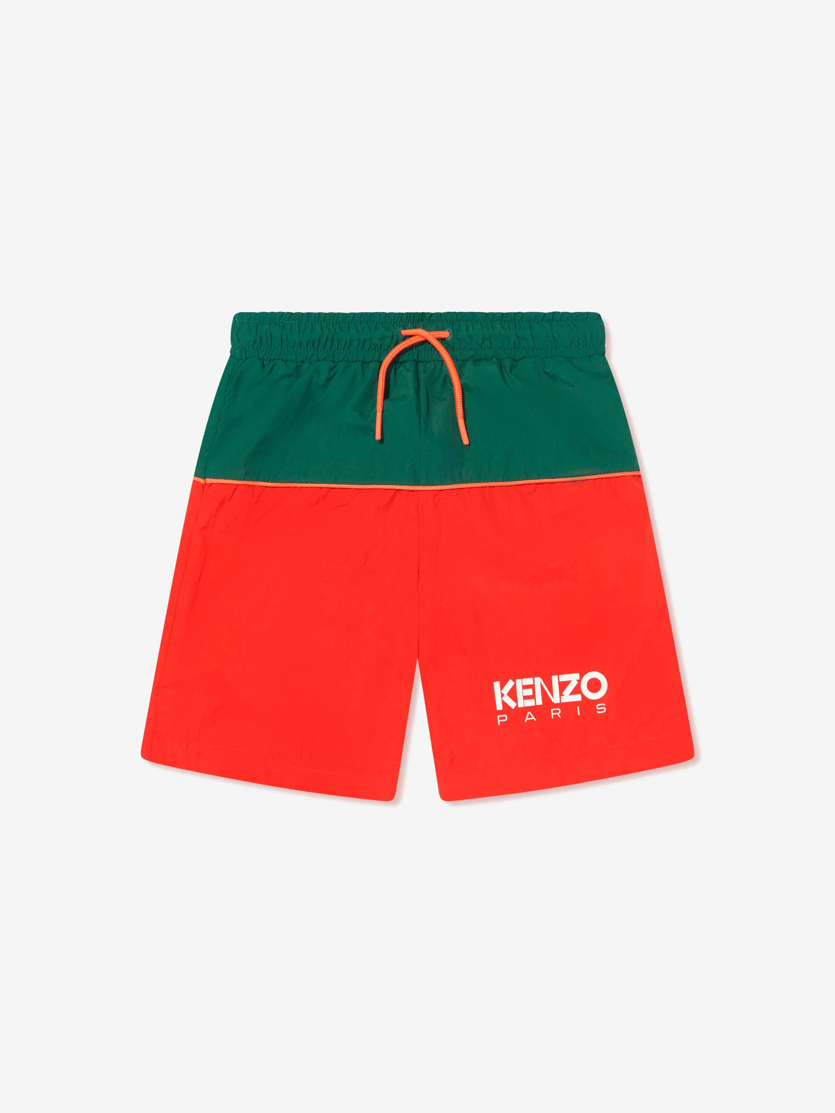 KENZO Boys Bicolour Bermuda Shorts in Red