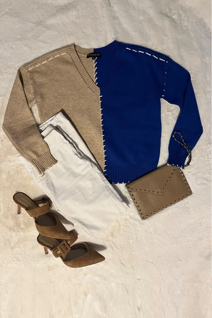 Mallory Color Block Sweater