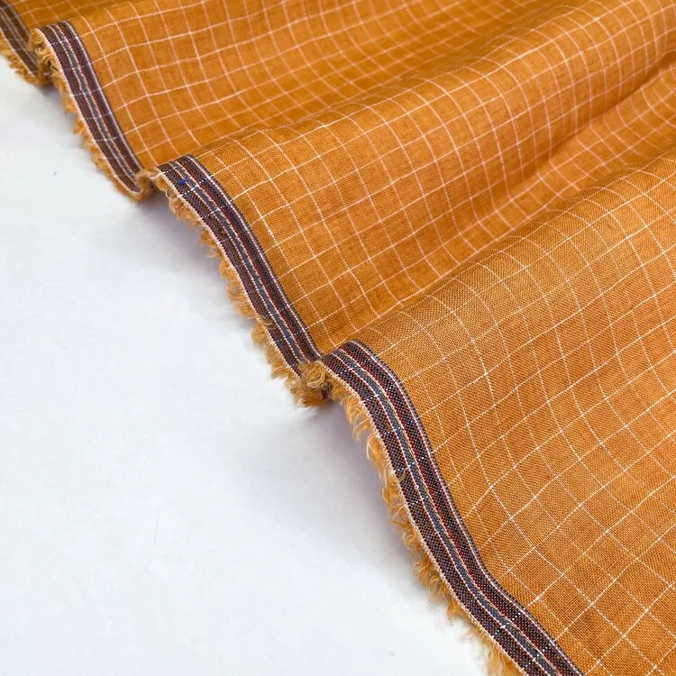 Mango Checker - Linen - 1/2 metre