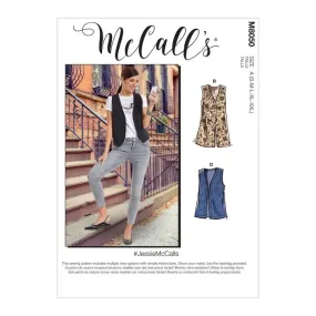 McCall's Pattern M8050 Misses' Unlined Vests In Two Lengths