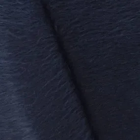 Navy Blue Faux Fur Knit Jacketing Fabric