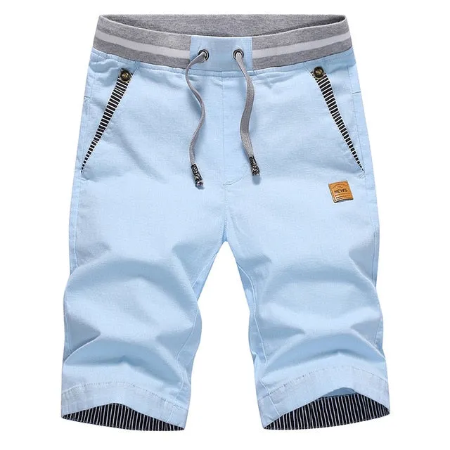 NEWEST SUMMER CASUAL MEN'S SHORTS 100% COTTON BEACH SHORTS