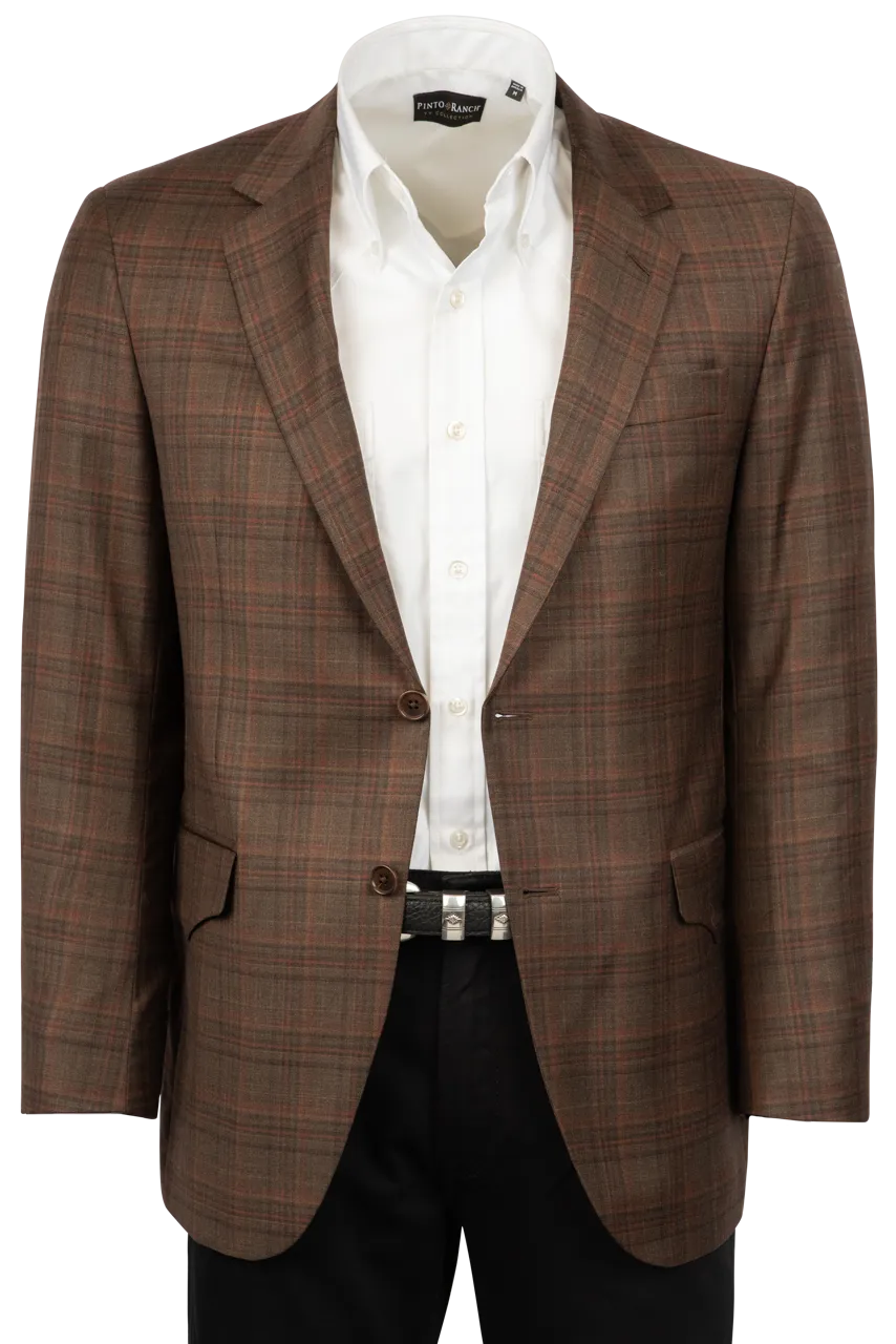 Pinto Ranch Rust Plaid Sport Coat