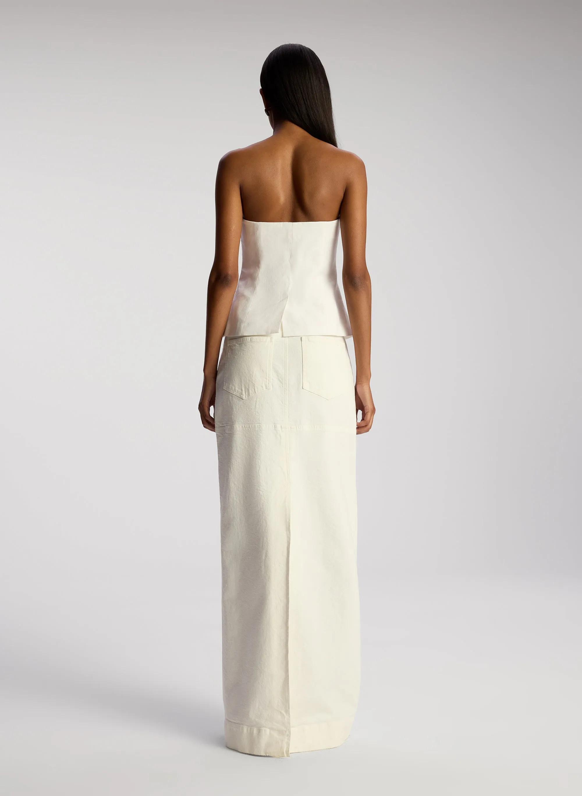 Renee Strapless Stretch Linen Top