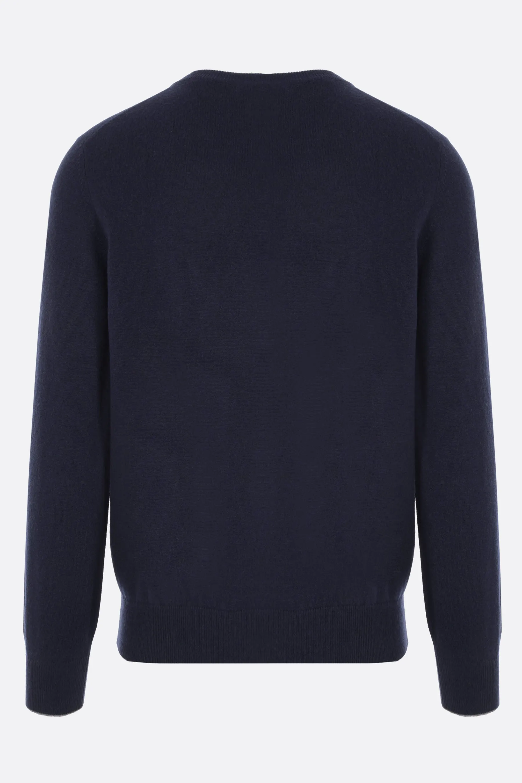 Ribbed Trim Cashmere Sweater