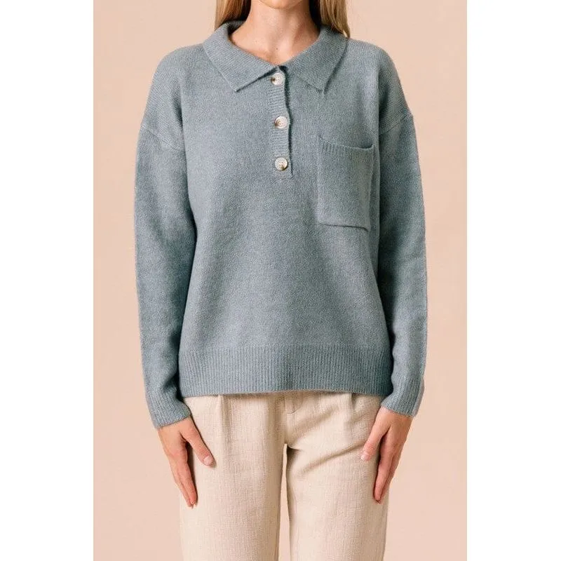 Soft Comfy Collar Sweater