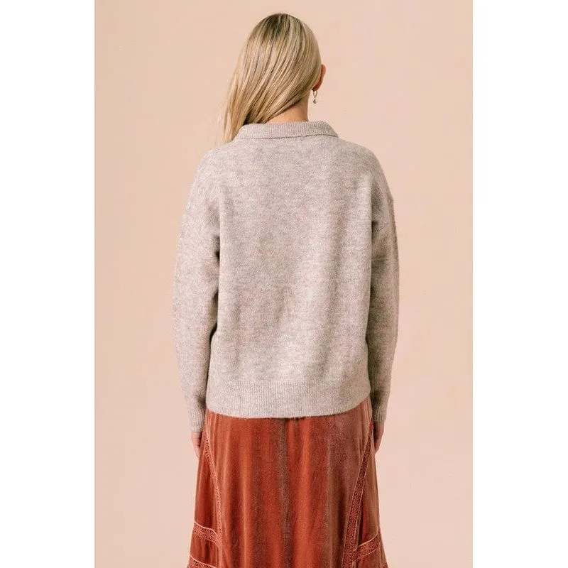 Soft Comfy Collar Sweater