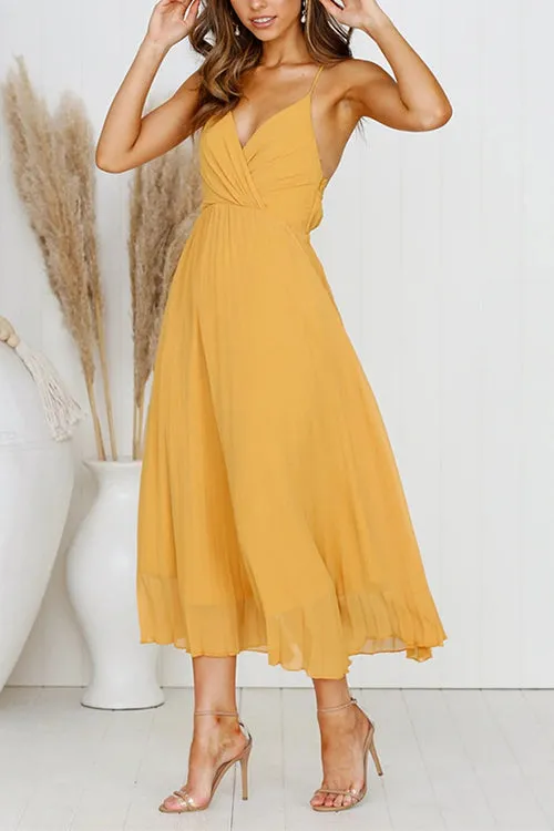 Spaghetti Strap Midi Dress