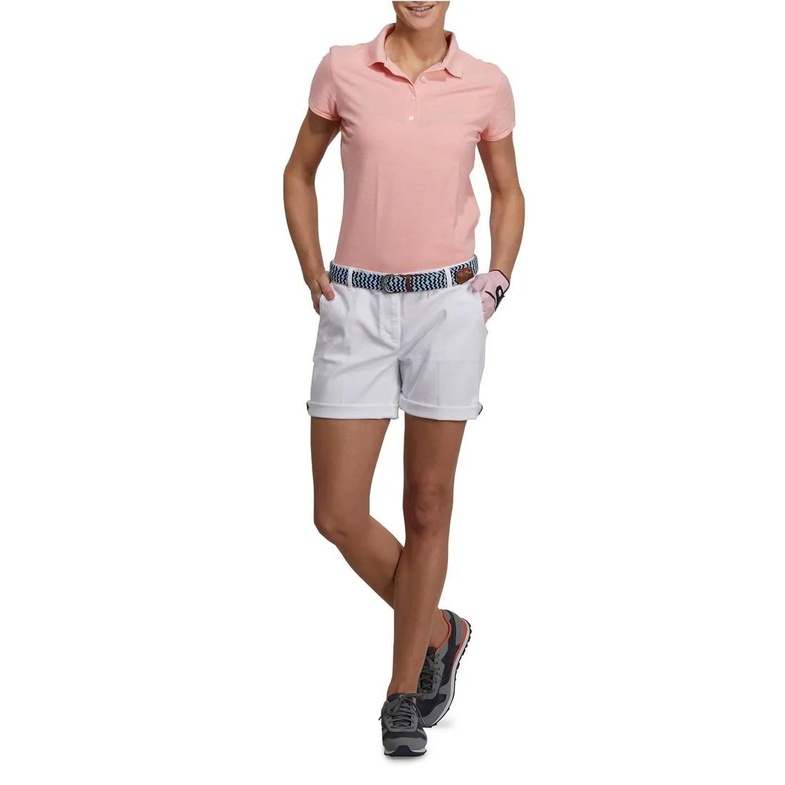 Women Golf Shorts 500 - White