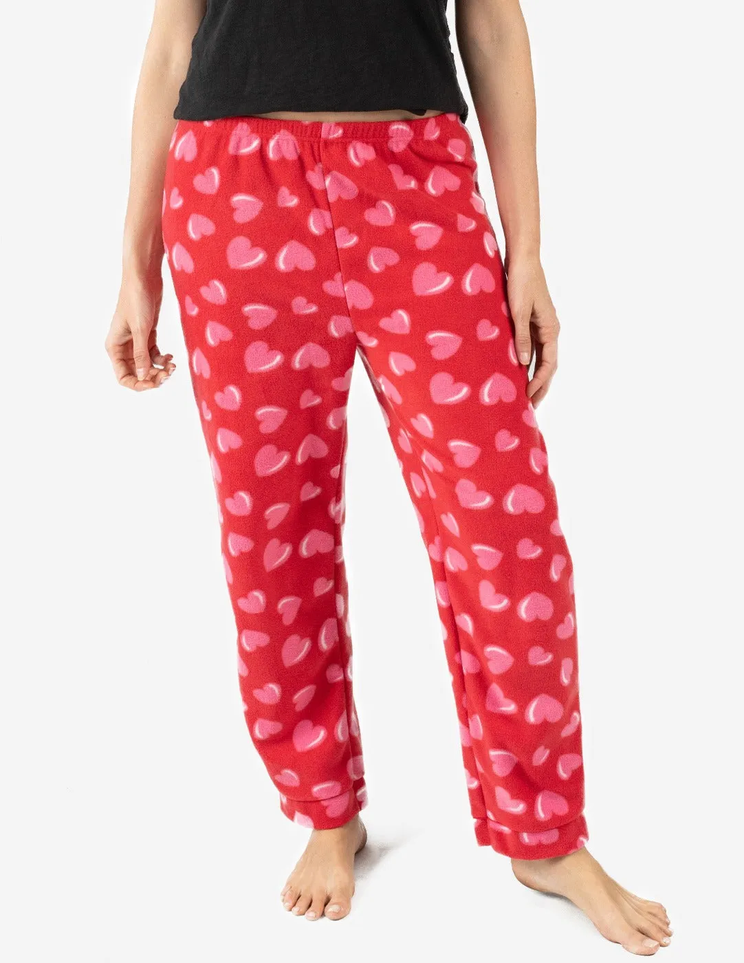 Women's Fleece Hearts Pants